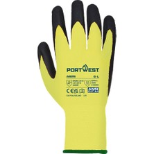 PortWest A625 - Vis-Tex D Kesilme Dirençli Eldiven Sarı/siyah