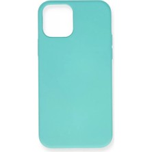Aesco Apple iPhone 12 Mini Kılıf Nano Içi Kadife Silikon - Turkuaz