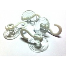 Empressco Kancalı Vantuz 4 cm Kancalı Cam Vantuzu Öpücük Askılı Vantuz 10 Adet