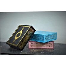 Astraltech Hediyenikap Mavi Lüks Yaldız Baskılı Hediye Kutusu "26 cm x 22 cm x 7.5 Cm" 8691441511684599