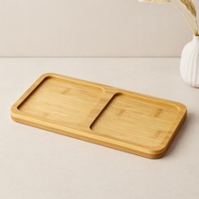 İlk El Grup Bambu 2 Bölmeli Yağdanlık Altlığı 20X10X0.8 cm
