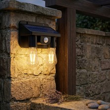 Azrlya Sensörlü Solar Ikili LED Ampul Lamba - Çift Başlıklı - Güneş Enerjili Aydınlatma