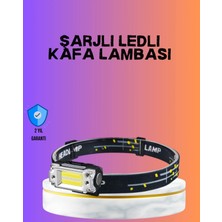 Astraltech Beyaz LED Işık Sensörlü Kafa Lambası Lityum Batarya LED El Fenerli Şarjlı