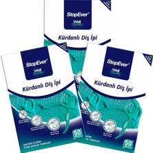 Astraltech Stopever Well Tooth Kürdanlı Diş Ipi 3'lü Paket | Nane Aromalı | 150 Adet (3 x 50) | Diş Arası Temi