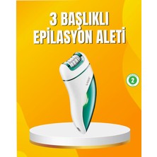 Astraltech Şarjlı 3’ü 1 Arada Vgr Epilatör LED Işıklı Suya Dayanıklı Hassas Bölge Epilasyon Makinesi
