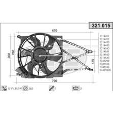 Opel Astra G Zafira 1.6 1.8 1998- Fan Davlumbazı Tek Davlumbaz 1314539 Wisco