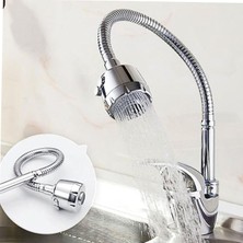 Astraltech Orret Home Spiral Başlı 2 Fonksiyonlu Hareketli Dönebilen Hortumlu Musluk Ucu Tasarruflu Oynar Başl