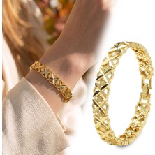 Beycen Aksesuar Clovera 24K Gold Kaplama 8 mm Kadın Bileklik 3902KBV5D2