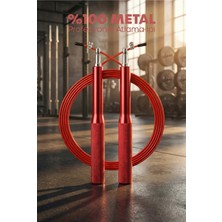 Empressco Premium %100 Çelik Ayarlanabilir Atlama Ipi Jump Rope Kırmızı
