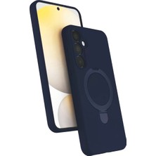 Aesco Samsung Galaxy A15 4g Regal Magsafe Standlı Kapak - Lacivert