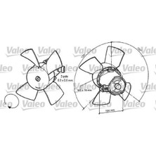 Opel Astra F Vectra A 1.6 1989- Fan Motoru Davlumbazsiz 280 mm 2 Fıs 4 Kanat 22061461 Wisco