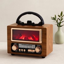 Zenviaa Şarjlı Retro Bluetooth Hoparlör - Fm Radyo, Usb/tf Mp3 Çalar ZENVIAA365423