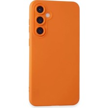 Aesco Samsung Galaxy S23 Fe Kılıf Nano Içi Kadife Silikon - Turuncu