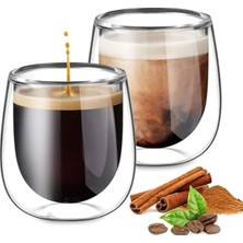 Astraltech Çift Katmanlı 250 ml Americano ve Latte Mojito ve Kokteyl Bardak Seti 2 Adet