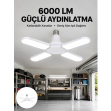 Eco Lounge Enerji Tasarruflu LED Ampül 60 Watt 4 Kollu Beyaz Işık Yeni Nesil