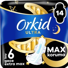 Astraltech Orkid Ultra Gece Ekstra Max (Boy 6) 14 Adet Hijyenik Ped