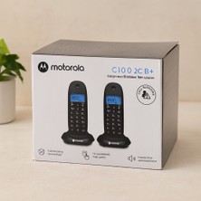 Aesco Kablosuz Dijital 2'li Telefon Seti - Arayan No Görme, 50 Hafıza (Siyah)