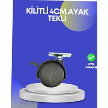 Astraltech Dolap ve Raflar Için 4 cm Kilitli Tekerlek Tekli