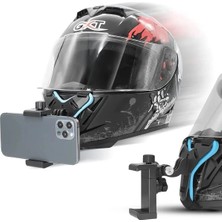Empressco Motosiklet Kask Çene Altı Telefon & Gopro Tutucu Ayarlanabilir Tutucu Güçlendirilmiş Plastik