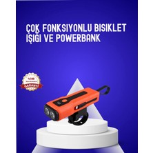 Astraltech 600 Lümen Şarjlı Bisiklet Farı Cob Yan Çakar Acil Durum