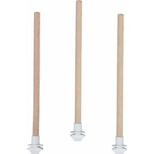 Astraltech 3'lü Ahşap Pürüzsüz Muhabbet Kuşu Tüneği 25 cm