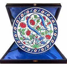 Çini Evi Iznik Çini Tabak  Karanfil ve Lale Desenli 30 cm