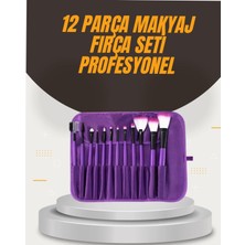 Astraltech Fondöten, Allık ve Far Uygulamalarına Uygun 12 Parça Makyaj Fırça Takımı Ergonomik Saplı
