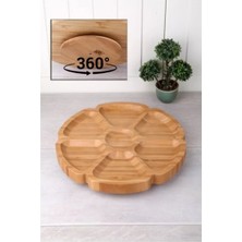 Royaleks Group 7 Bölmeli 25 cm Dönerli Bambu Sunum Royaleks-Bls DS7-2525