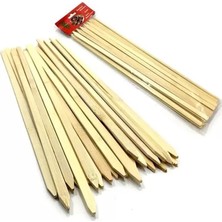 Royaleks Group Bambu Adana Kebap Şişi Ahşap 25 Adet Yassı Çöp Şiş Kebap Şişi 30 cm