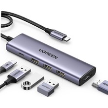 Astraltech Ugreen To 4K/60Hz 3*usb 3.0 100W Pd Güç Girişi Çoklayıcı Hub Adaptör