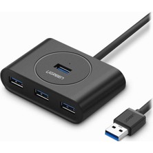 Astraltech Ugreen USB 3.0 4 Portlu Hub Çoklayıcı Siyah 50 cm