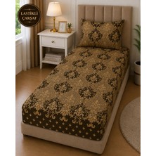 Tek Kişilik Desenli Lastikli Çarşaf Seti 100X200 cm + 1 Yastık Kılıfı 50X70