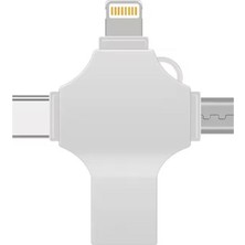 Mudanis Otg 4in1 Cep Telefonu Çok Fonksiyonlu USB Flash Bellek 128 GB Type-C, Micro Sd ve Kart Okuyucu