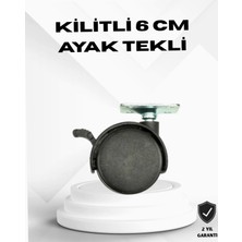Astraltech Kilitli 6 cm Masa Ayağı Tekli Döner Tekerlek