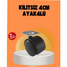 Astraltech Kilitsiz 4 cm Tekerlek Ayak 4’lü Set Sessiz ve Dayanıklı