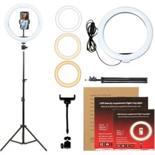 Empressco Carsıbudur Ring Fill Light LED Işıklı Tripod 10 Inç Halka Youtuber Tiktok Makyaj Işığı Ayaklı Tripot