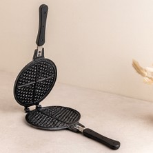 Gees Global 20 cm Granit Döküm Waffle Tava - Bakalit Saplı