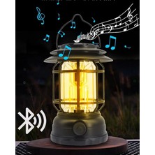 Eco Lounge USB Şarjlı LED Kamp Lambası - Bluetooth Müzik Çalar, El Feneri ve Cep Telefonu Şarj Cihazı