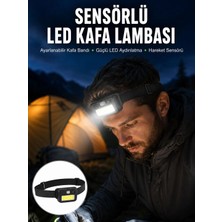 Eco Lounge Sensörlü Kamp Lambası Ayarlanabilir Kafa Lambası Kafa Bantlı Yeni Nesil