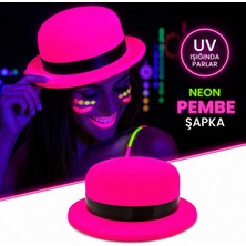 Eco Lounge Neon Pembe Uv Parti Şapkası Plastik