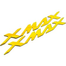 Yamaha Xmax 2012 - 2025 Uyumlu Sele Altı Metal Yazı Seti Gold
