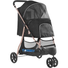 Glblseme Tommy Evcil Hayvan Arabası Siyah 74.5*52.2*98CM Max 15KG