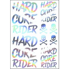 Belirtilmemiş A4 Sticker 118 Tek Paket Çoklu Sticker Hard Core Rider Hologram