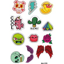 Belirtilmemiş A4 Sticker 133 Tek Paket Çoklu Sticker