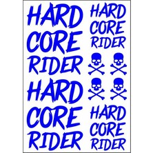 Belirtilmemiş A4 Sticker 120 Tek Paket Çoklu Sticker Hard Core Rider Mavi