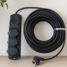 TKÇ Uzatma Kablosu 3'lü 20 M Kauçuk Priz 3x1.5 Cca
