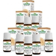 Naturdan Susam(Sesame Seed Oil) Yağı %100 Doğal Saf 20 ml 9 Lü Set