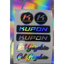 Şimika Kupon Hologram 10X15 cm Kaliteli Baskı Stıcker 10 Adet Etıket