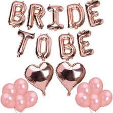Empressco Bride To Be Folyo Balon Seti - Bekarlığa Veda Bride Partisi Balon Süsleme Rose Gold Büyük