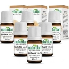 Naturdan Susam(Sesame Seed Oil) Yağı %100 Doğal Saf 20 ml 6 Lü Set